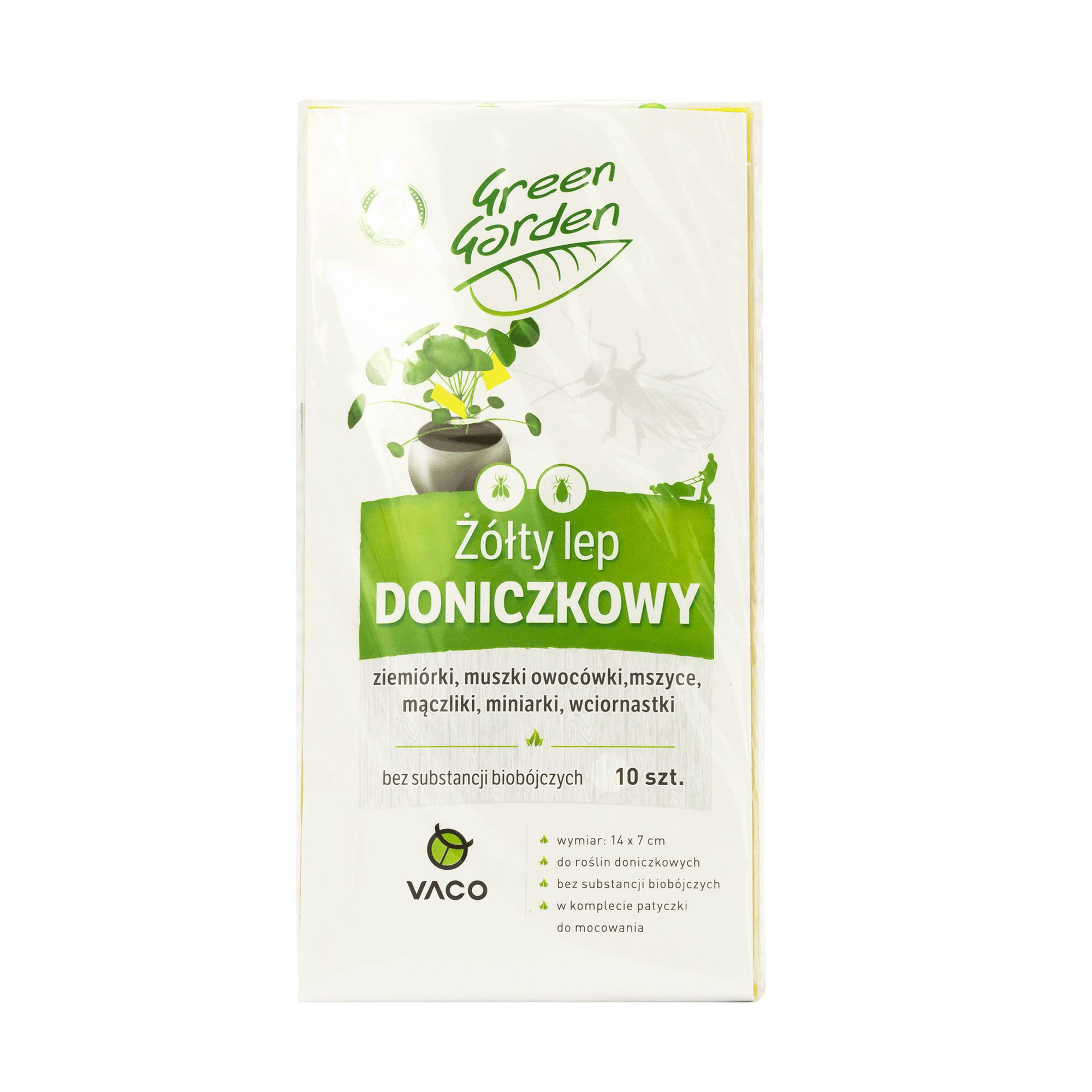 Пастка від мошок для кімнатних рослин Vaco Green Garden Eco Sticky Potted Sheets, 10 шт